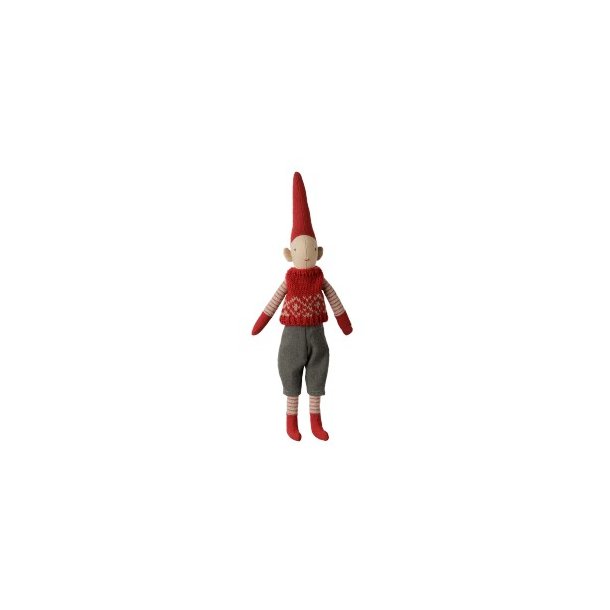 MAILEG Christmas Boy Red Knittet Vest Size 1