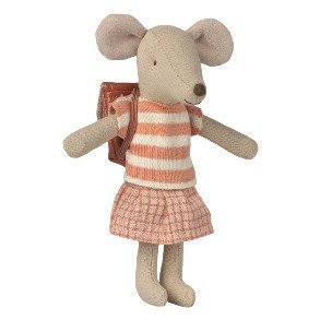 MAILEG Coral Big Sister Tricycle Mouse
