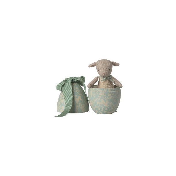 MAILEG Dusty Mint Small Easter Egg With Micro Lamb