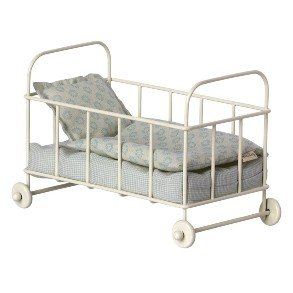 MAILEG Hvid Bl Cot Bed