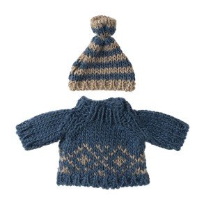 MAILEG Knitted Sweater And Hat Dad Mouse