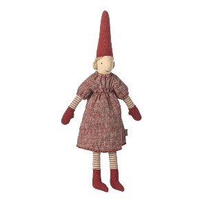 MAILEG Pixy Size 2 Red Dress Christmas Girl