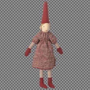 MAILEG Pixy Size 2 Red Dress Christmas Girl