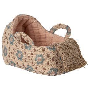 MAILEG Rose Carry Cot Baby Mouse