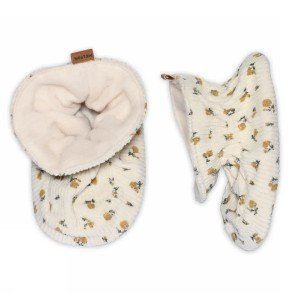 MELTON Lys Beige Blomster Futter