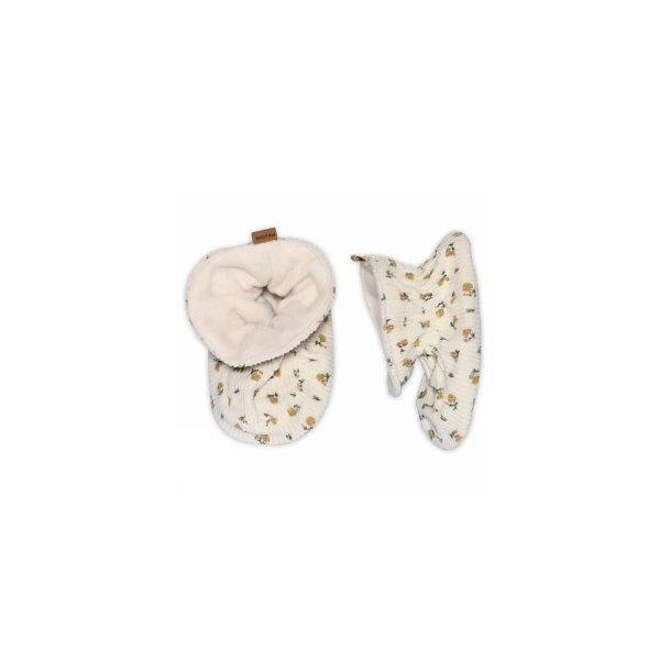 MELTON Lys Beige Blomster Futter