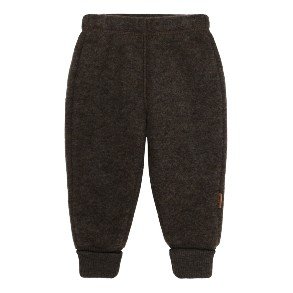MIKK-LINE Dark Brown Melange Uld Bukser