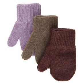 MIKK-LINE Dark Violet 3 Pak Uld Luffer