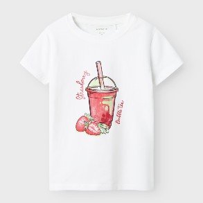 NAME IT Bright White Foji T Shirt