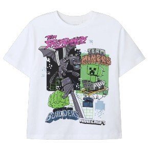 NAME IT Bright White Jahi Minecraft T Shirt