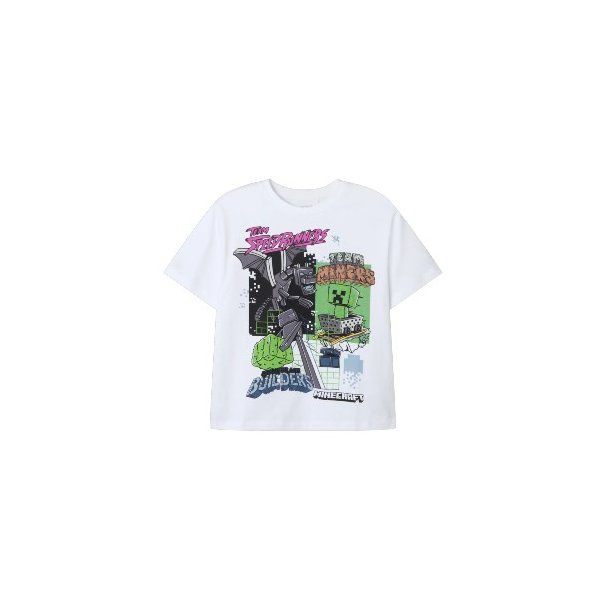 NAME IT Bright White Jahi Minecraft T Shirt