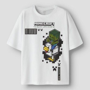 NAME IT Bright White Minecraft Jun T Shirt