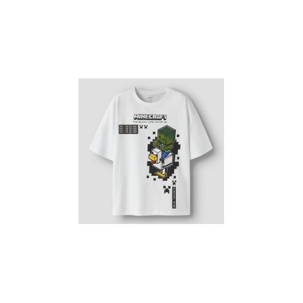 NAME IT Bright White Minecraft Jun T Shirt