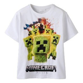 NAME IT Bright White Moja Minecraft T Shirt
