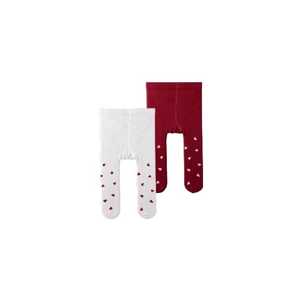 NAME IT Bright White Red Dahlia Str�mpebukser