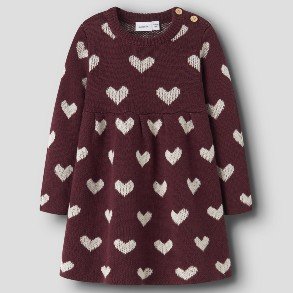 NAME IT Burgundy Ana Strik Kjole