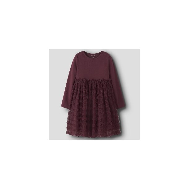 NAME IT Burgundy Kia Tille Dress