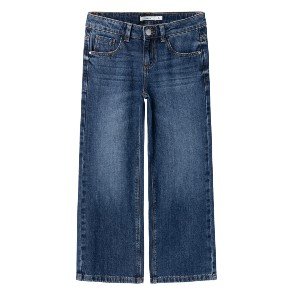 NAME IT Dark Blue Denim Rose Wide Jeans