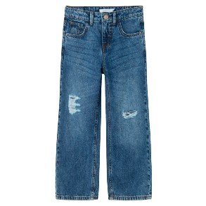 NAME IT Dark Blue Denim WH Rose Wide Jeans