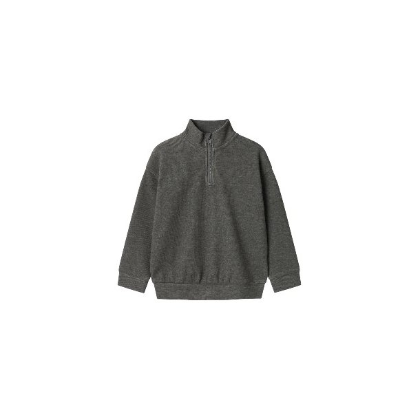 NAME IT Dark Grey Melange Tammes Sweat Bluse