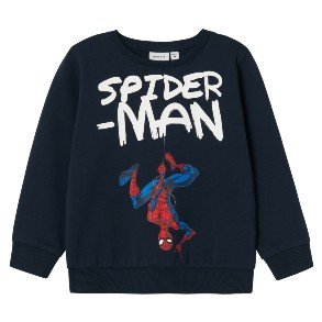 NAME IT Dark Sapphire Matias Spider Sweat Bluse