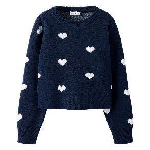 NAME IT Dark Sapphire Podessa Strik Bluse