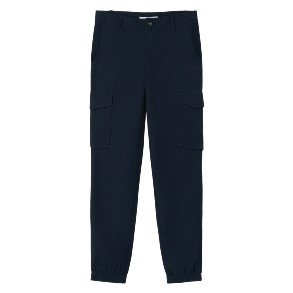 NAME IT Dark Sapphire Ryan Cargo Linen Pants