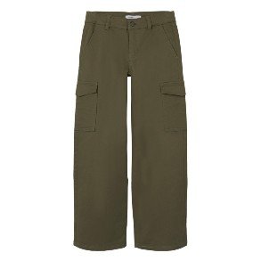NAME IT Deep Lichen Green Wide Gargo Pants