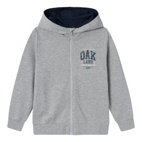 NAME IT Grey Melange Batool Zip Cardigan