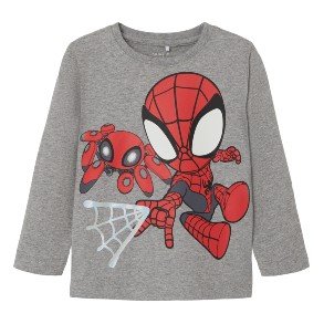 NAME IT Grey Melange Domi Spidey Bluse