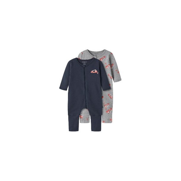 NAME IT Grey Melange Firetruck Night Suit