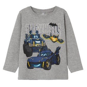 NAME IT Grey Melange Jerano Batwheels Bluse