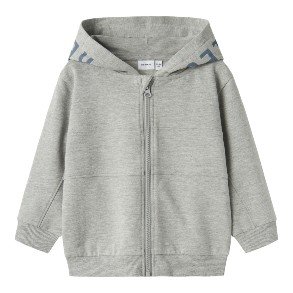 NAME IT Grey Melange Mas Sweat Cardigan