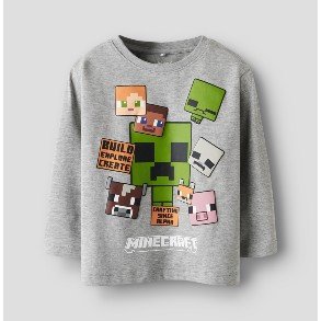 NAME IT Grey Melange Nyle Bluse