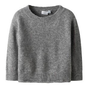 NAME IT Grey Melange Riane Strik Bluse