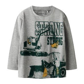 NAME IT Grey Melange Sennet Bluse