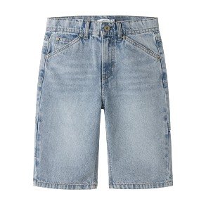 NAME IT Light Blue Bleached Ryan Bermuda Shorts