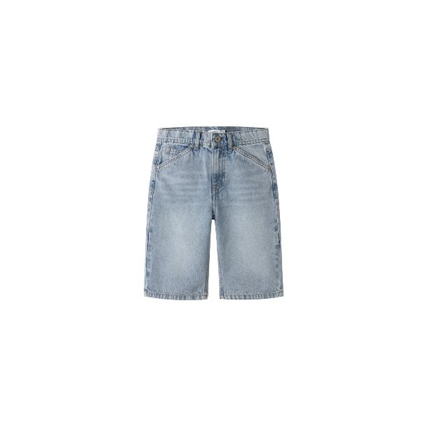 NAME IT Light Blue Bleached Ryan Bermuda Shorts