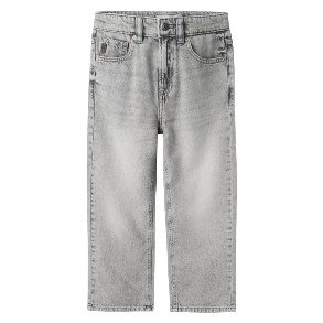 NAME IT Light Grey Denim Ryan Straight Jeans