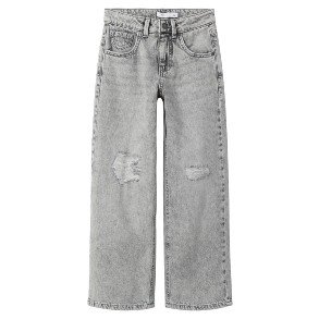 NAME IT Light Grey WH Rose Wide Jeans