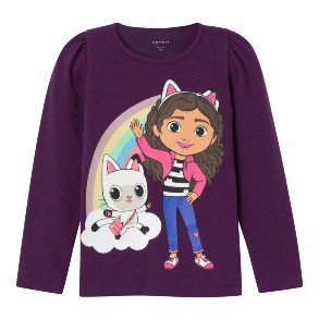 NAME IT Plum Purple Forba Gabby Bluse