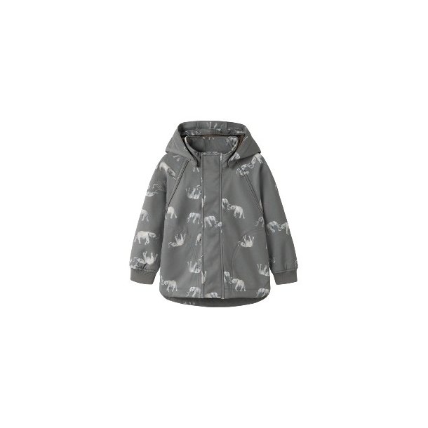 NAME IT Quiet Shade Elephant Malfa Softshell Jakke
