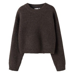 NAME IT Seal Brown Holly Strik Bluse