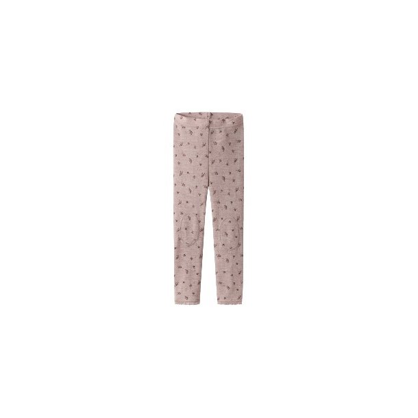 NAME IT Shadow Gray Small Flower Wang Wool Leggings