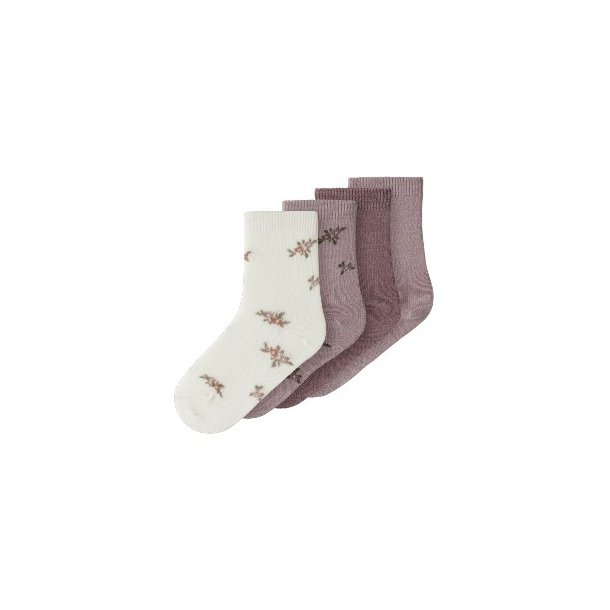 NAME IT Shadow Gray Wak Wool 4 Pack Socks