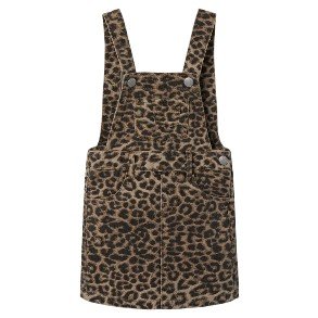 NAME IT Silver Mink Leopard Ophelia Spencer Dress