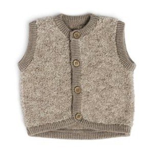 SMALLSTUFF Natur Meleret Wool Vest