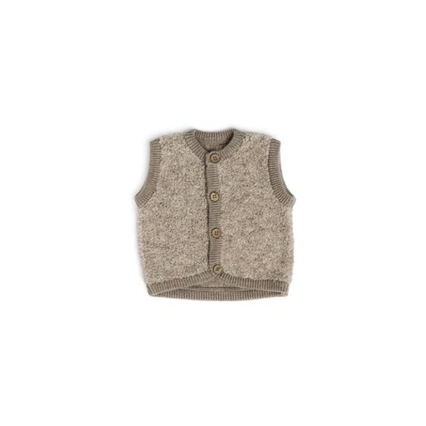 SMALLSTUFF Natur Meleret Wool Vest