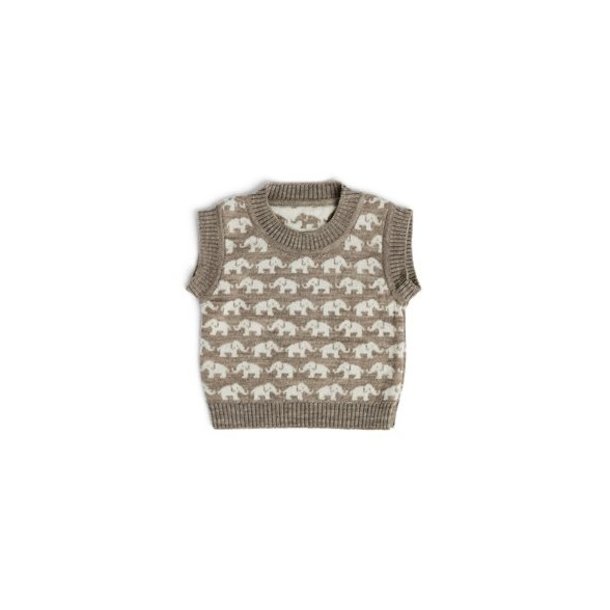 SMALLSTUFF Nature Melange Elephant Wool Vest