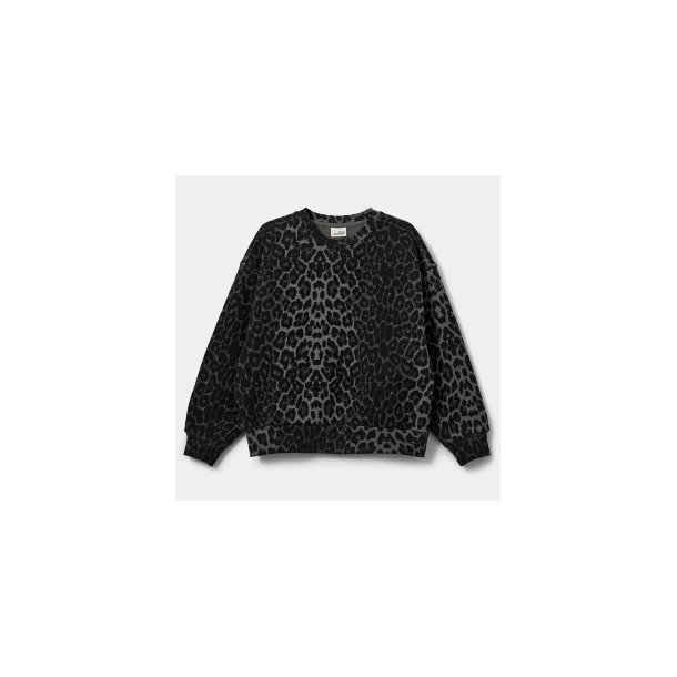 SOFIE SCHNOOR Grey Leopard Sweat Bluse